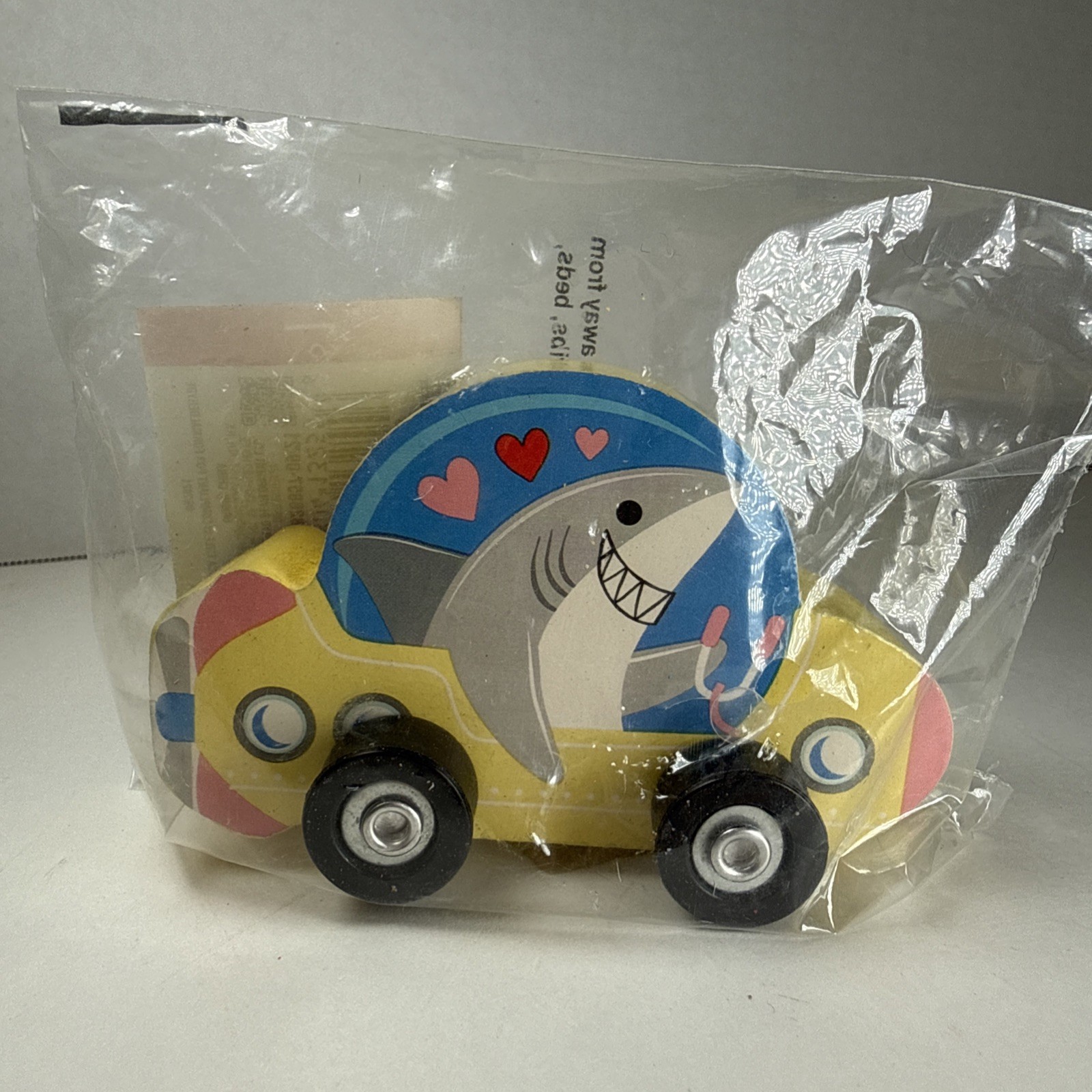 Target Bullseye’s Playground Valentine’s Day Wooden Shark In Yellow Car Toy