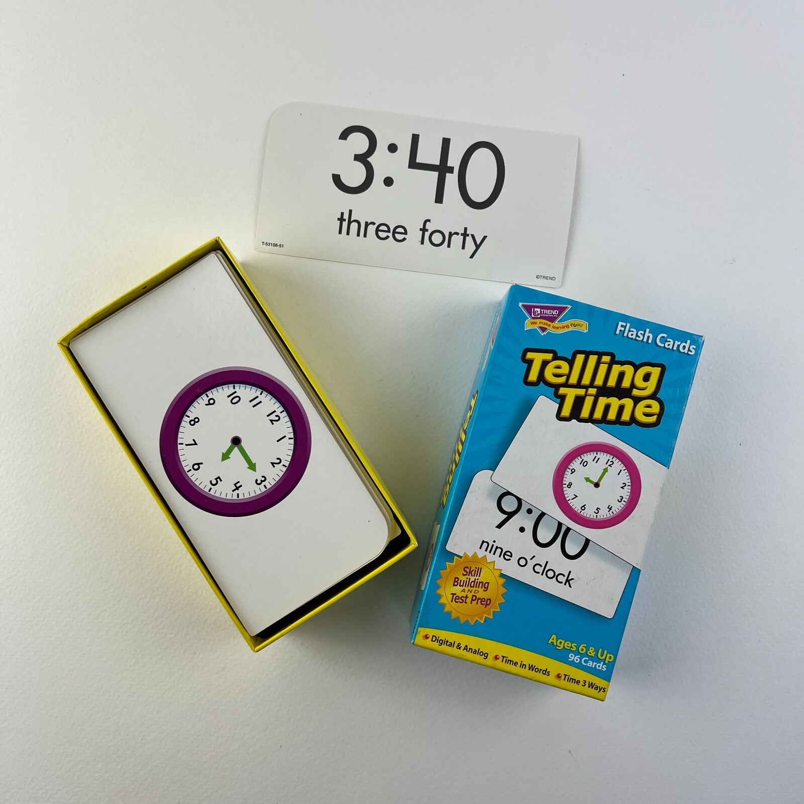 Flash Cards Home School Carson Delosa Childrens Educational Math Time Game Set