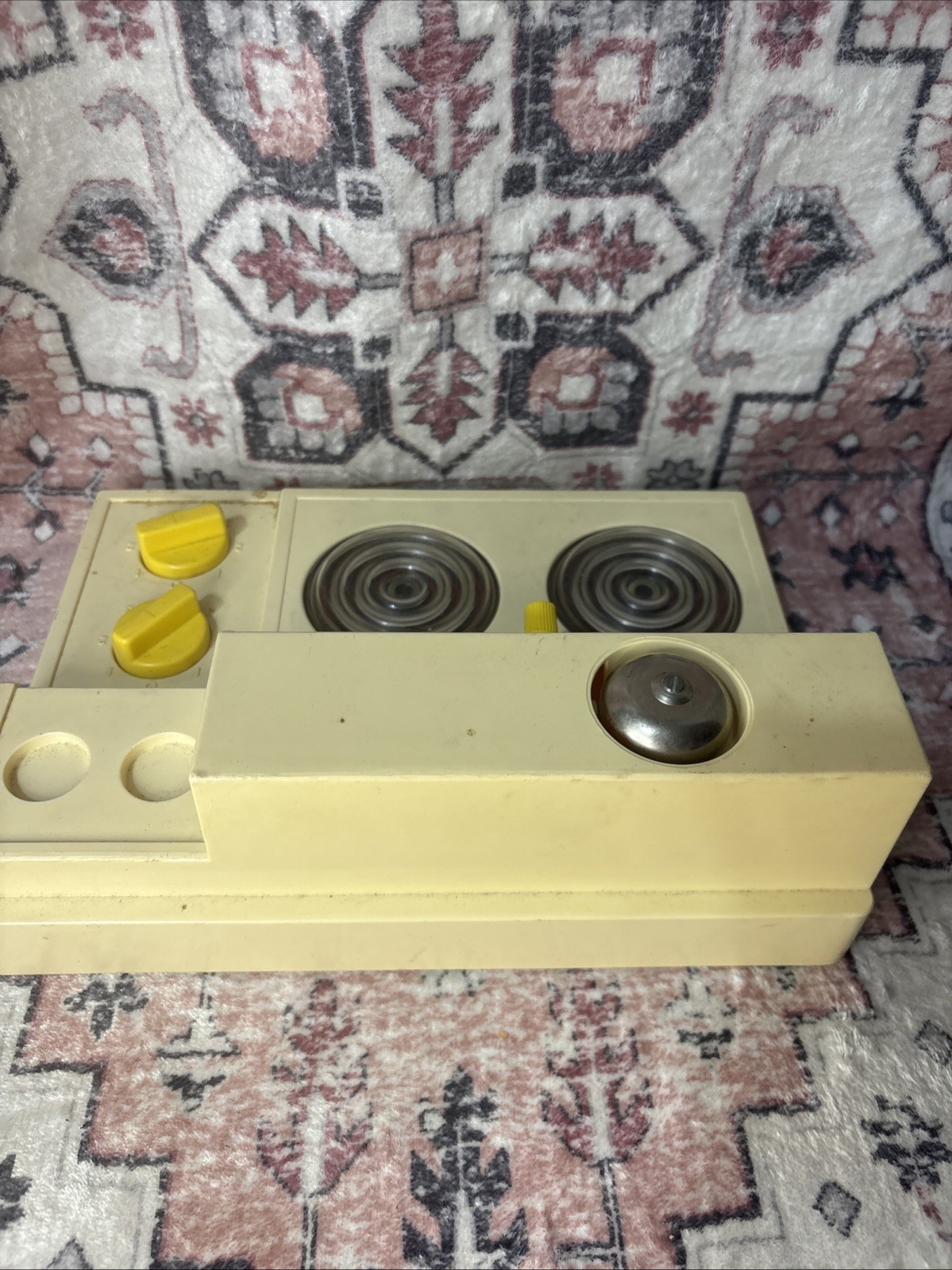 Fisher Price Stove Top Toy Range Glow Magic Burners 1978 Plastic