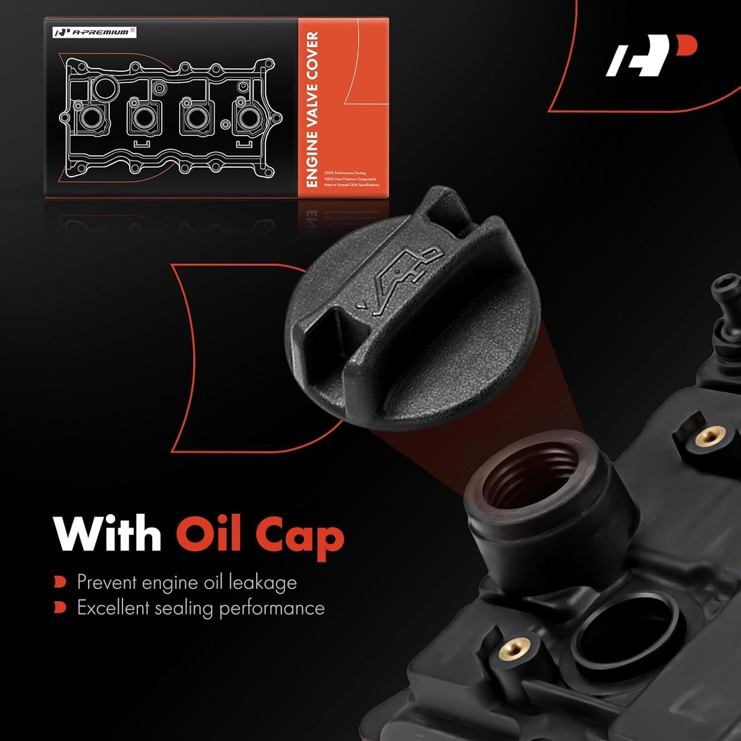 2013-2018 Altima & Rogue APM QR25DE Engine Valve Cover Kit, with Oil Cap &