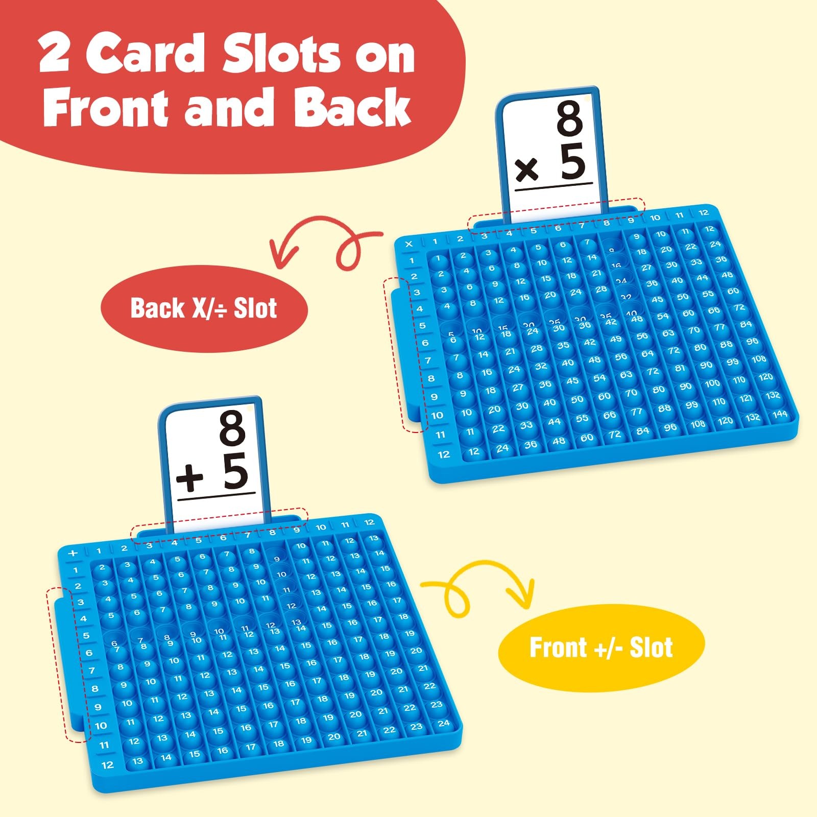 Math Board, Multiplication Game Board, 12×12 Math Manipulatives Game Board Mu…