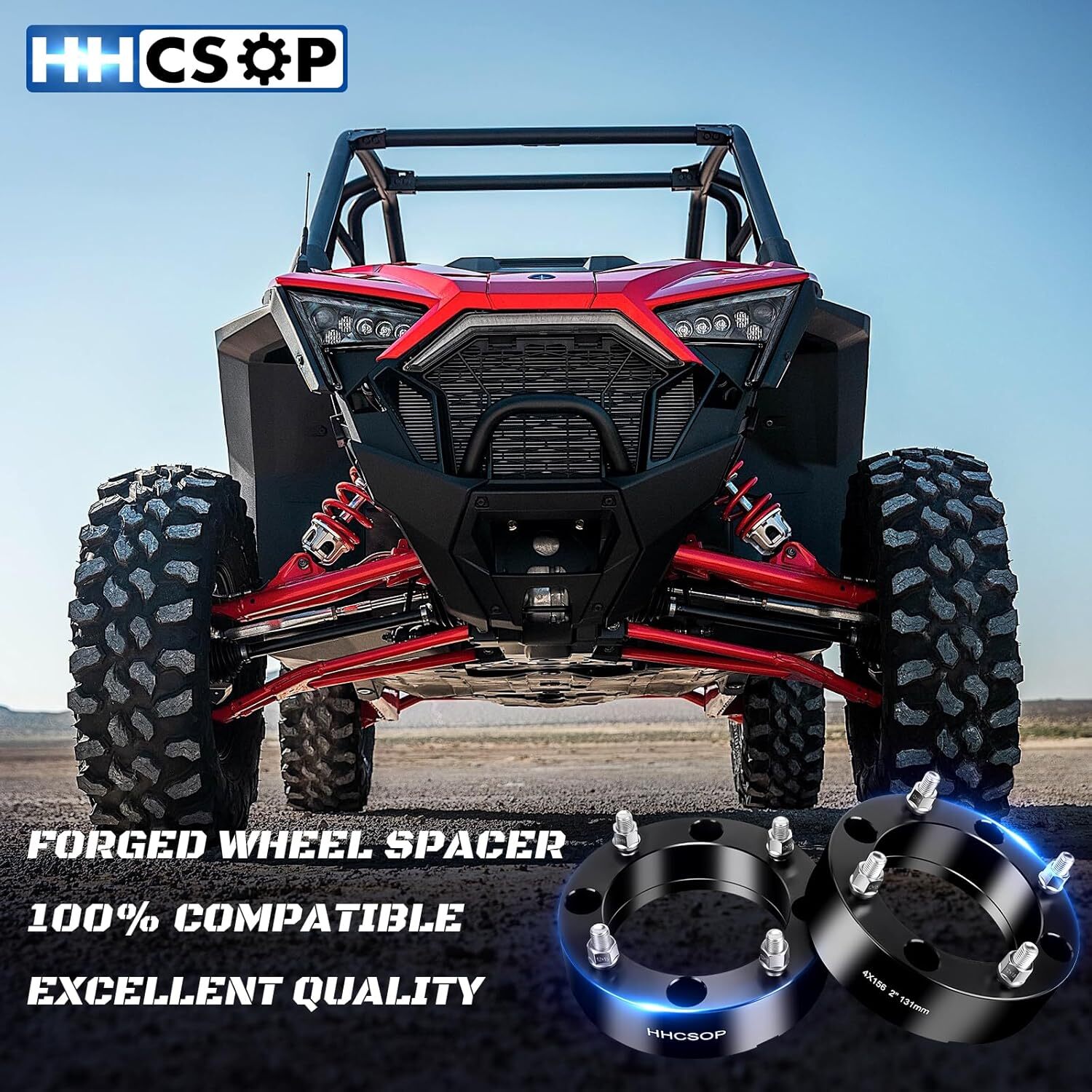 HHCSOP 4×156 2″ ATV Wheel Spacers for Polaris RZR 900 2015-2017, Polaris RZR XP