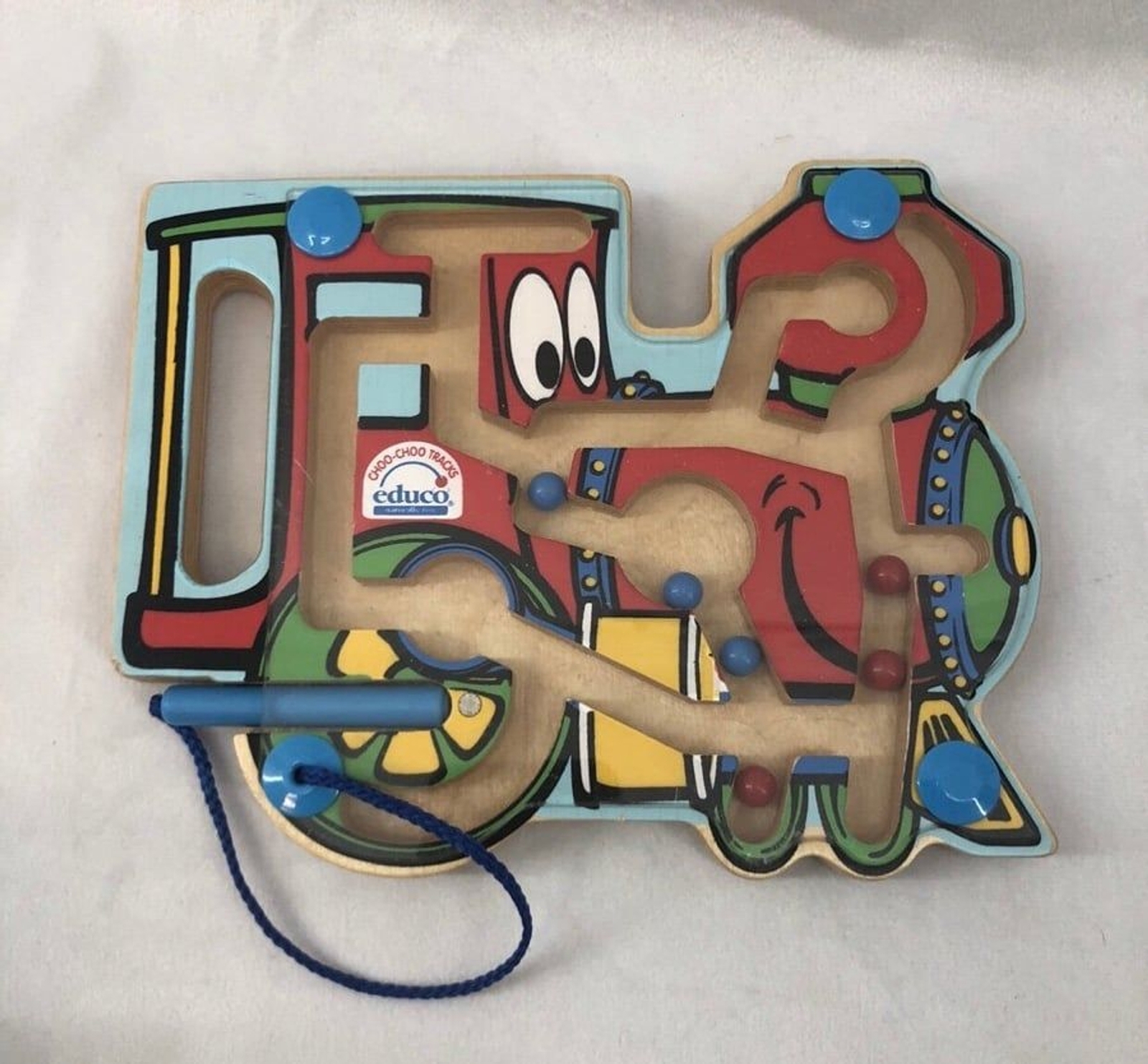 Educo Wooden Magnetic Train Puzzle Maze