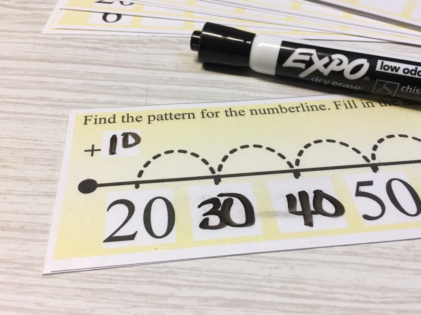 Math Center – Skip Counting 2s, 3s, 5s, &10s – 21 Laminated Activity Strips