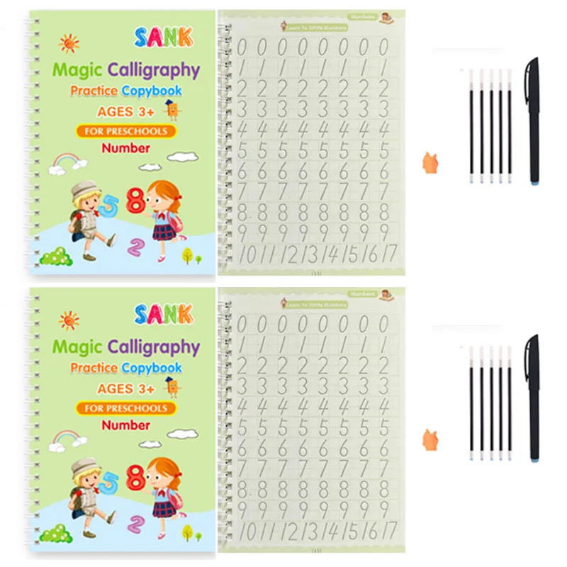 Sank Magic Practice Copybook Pen Preschools Kids Calligraphy English Verison Fre