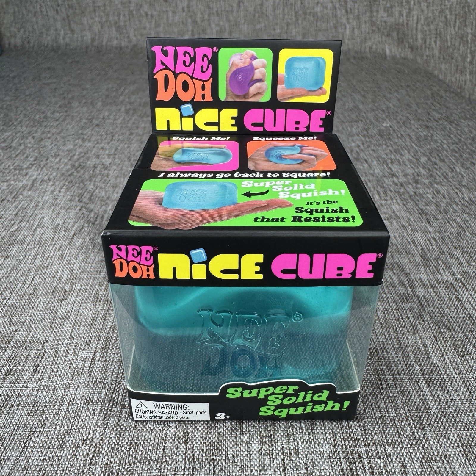 NeeDoh Nice Cube – Super Solid Squish! (Blue) – Brand New/Factory Sealed! VIRAL