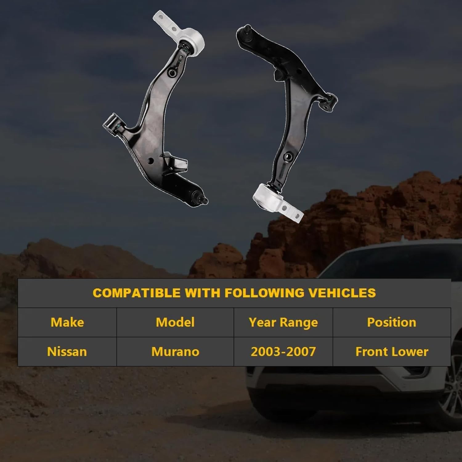 2pc Front Lower Control Arm Kit for Nissan Murano 2003 2004 2005 2006 2007,