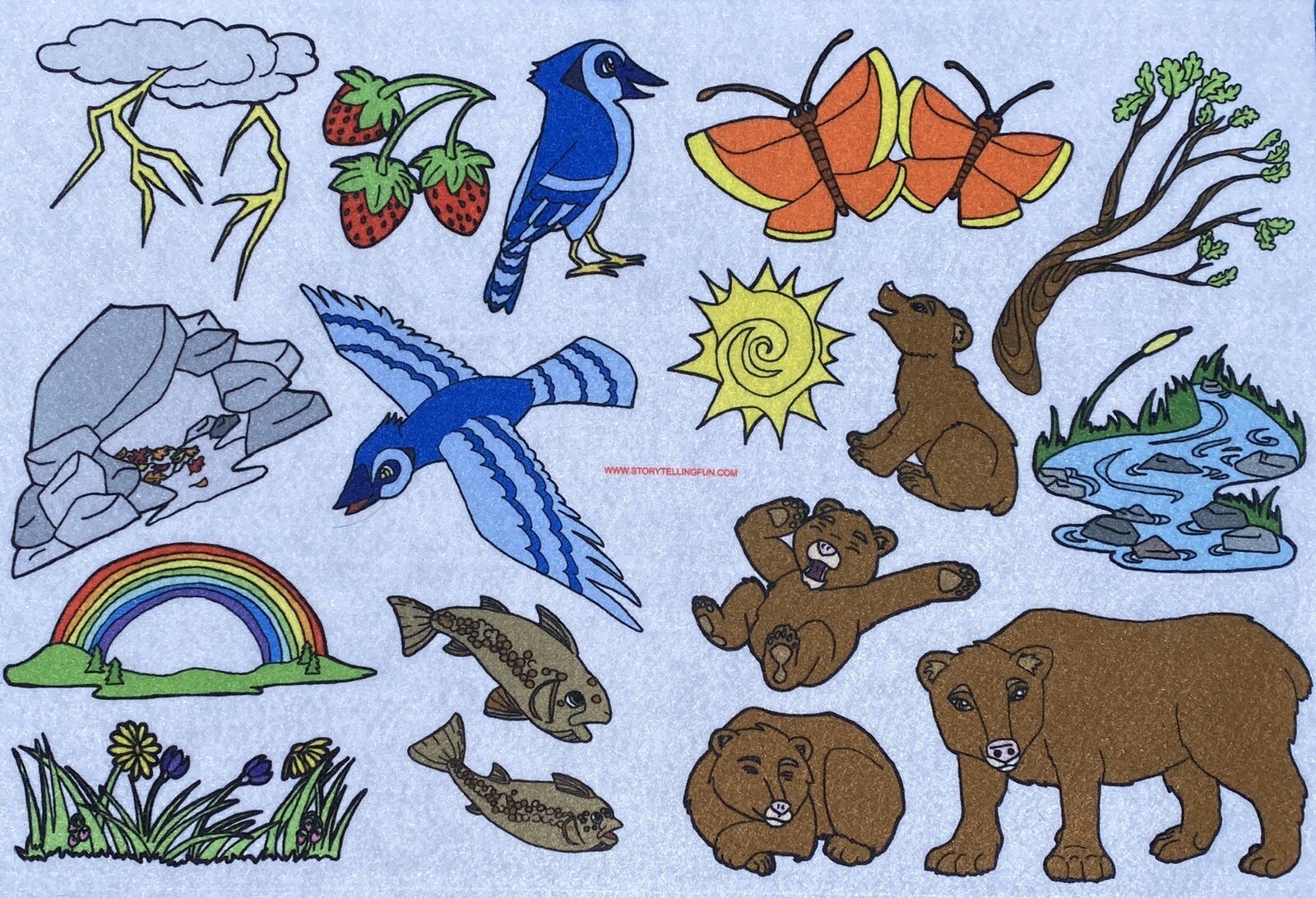 Baby Bear Sees Blue Felt / Flannel Board Set