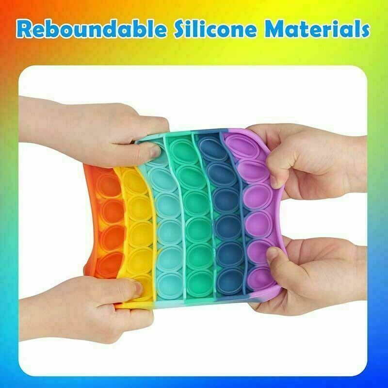 Push Pop Bubble It Silicone Sensory Fidget Toy Autism Stress Relief Game