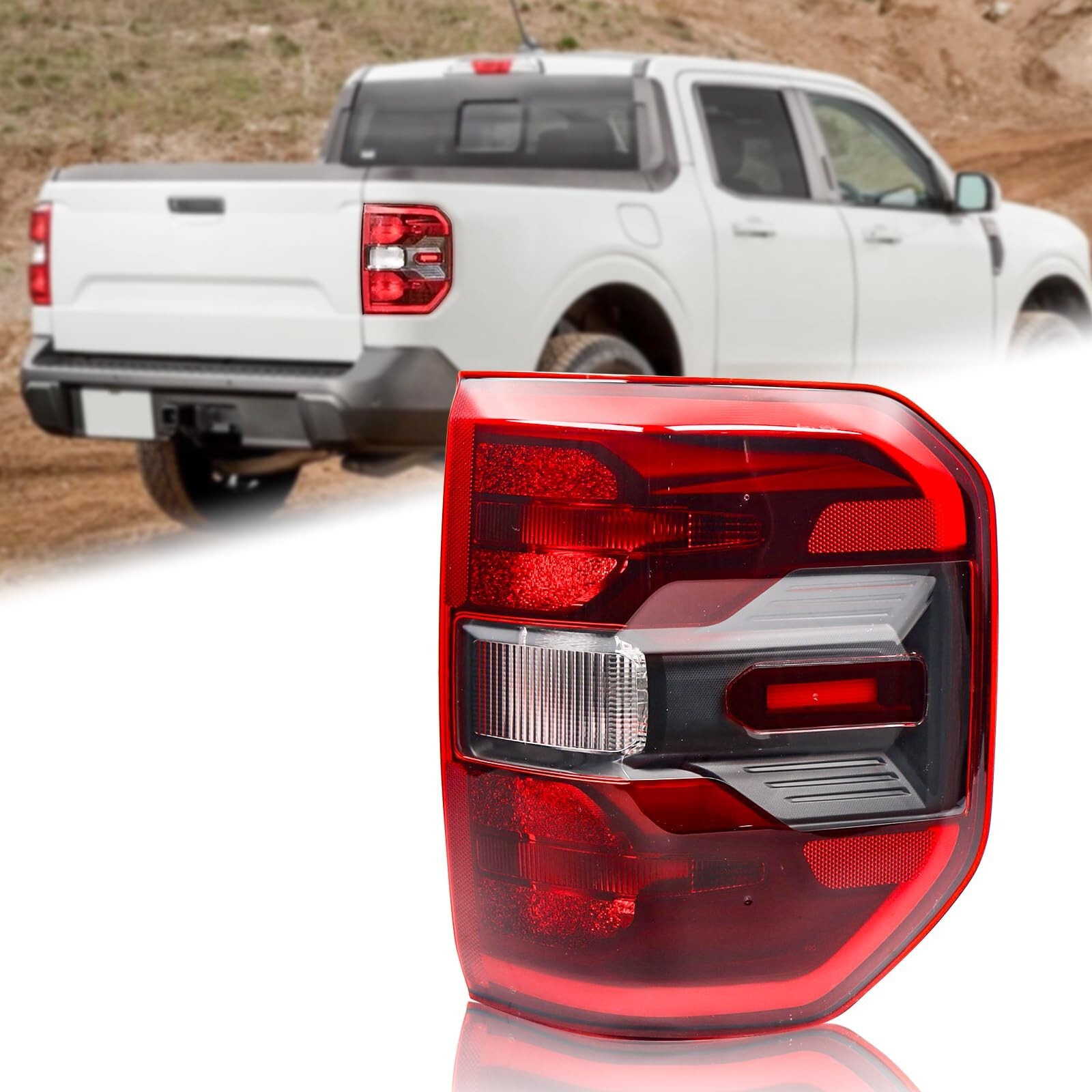 Black Bezel LED Type Tail Light Rear Lamp Assembly Compatible for 2022-2024 M…