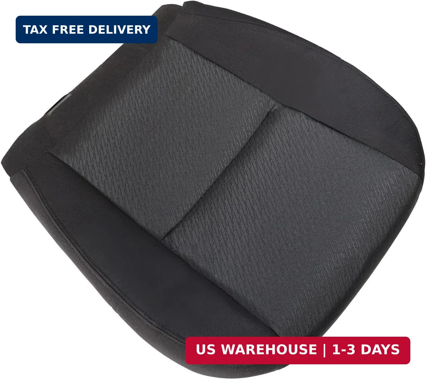 FZJDSD Black Cloth Front Driver Side Bottom Replacement Seat Cover Compatible wi