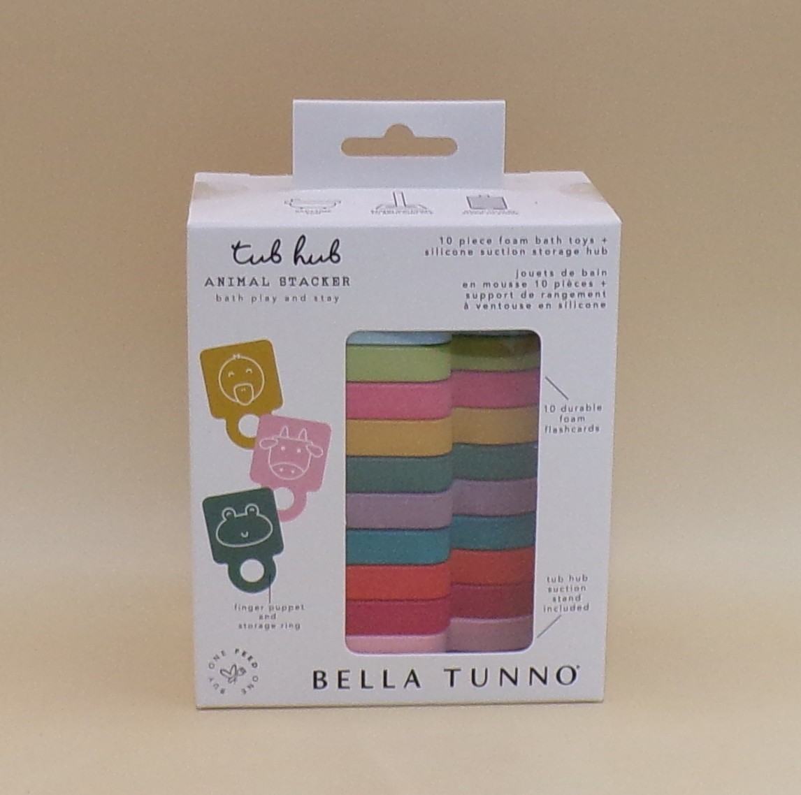 Tub Hub Silicone Animal Stackers 4.25″ x 5.25″ New Bella Tunno