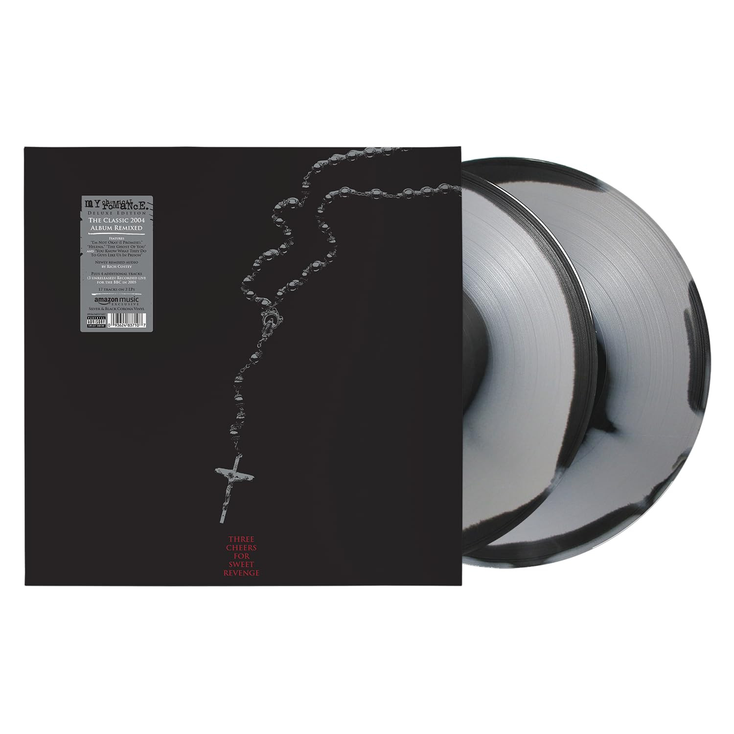 My Chemical Romance Three Cheers Deluxe 2xLP Silver Black Vinyl Exclusive Record