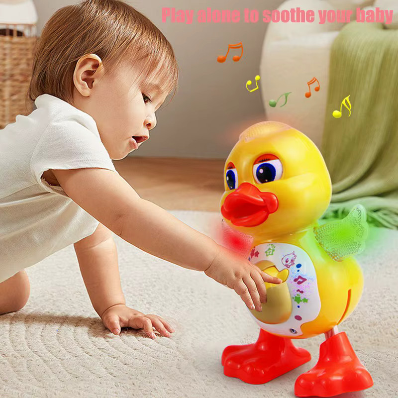 Electric Dancing Duck Toy Interactive Musical Animal with Flashing Lights