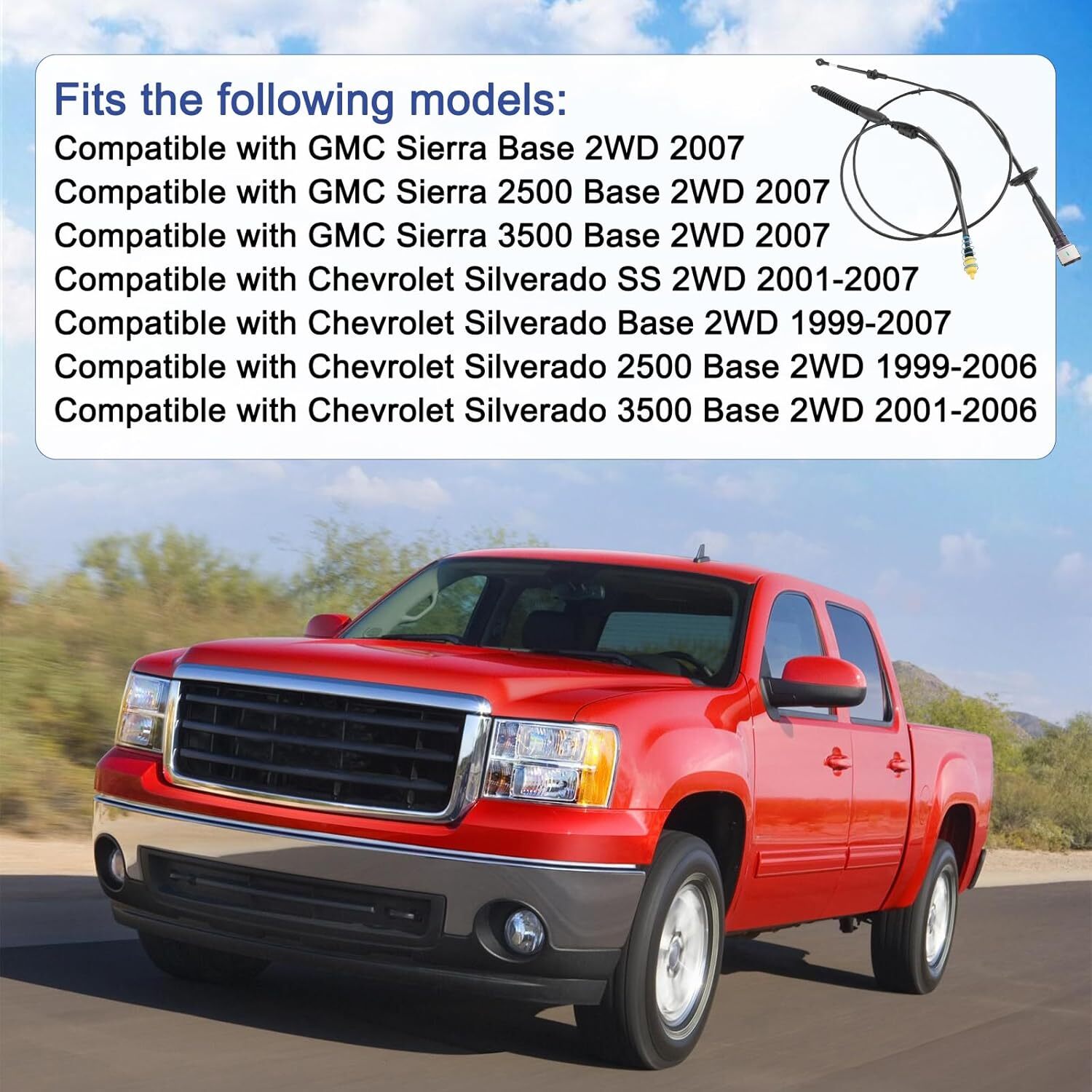 Automatic Transmission Range Select Lever Kit with Both Cables Compatible with