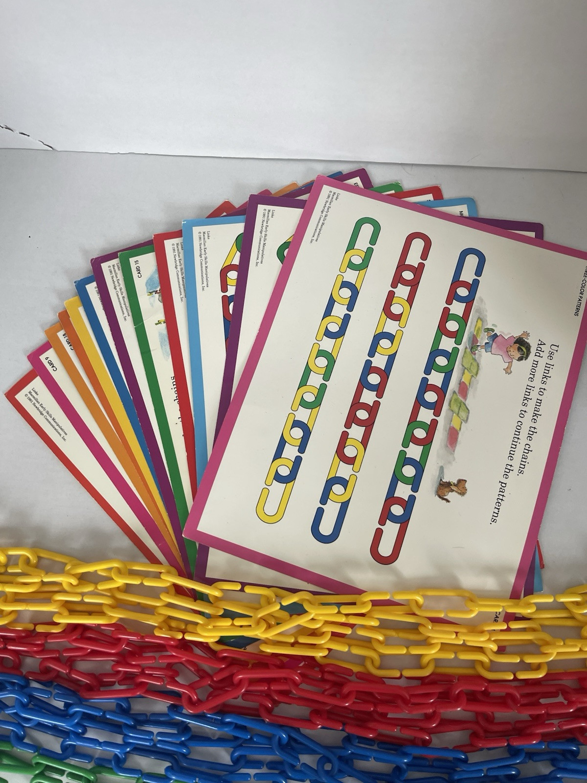 Vintage 1991 Macmillan Early Skills Manipulative Links Learning Resources