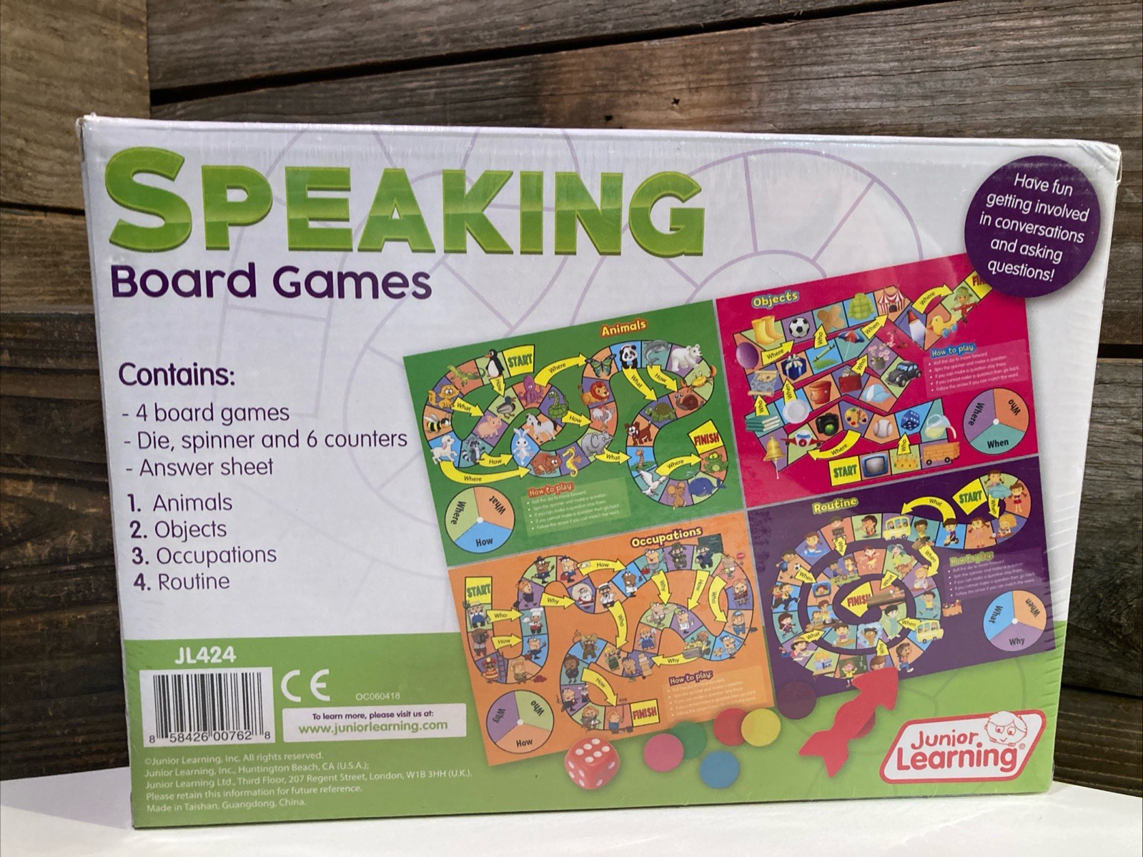 Junior Learning Speaking 4 Board Games Sealed