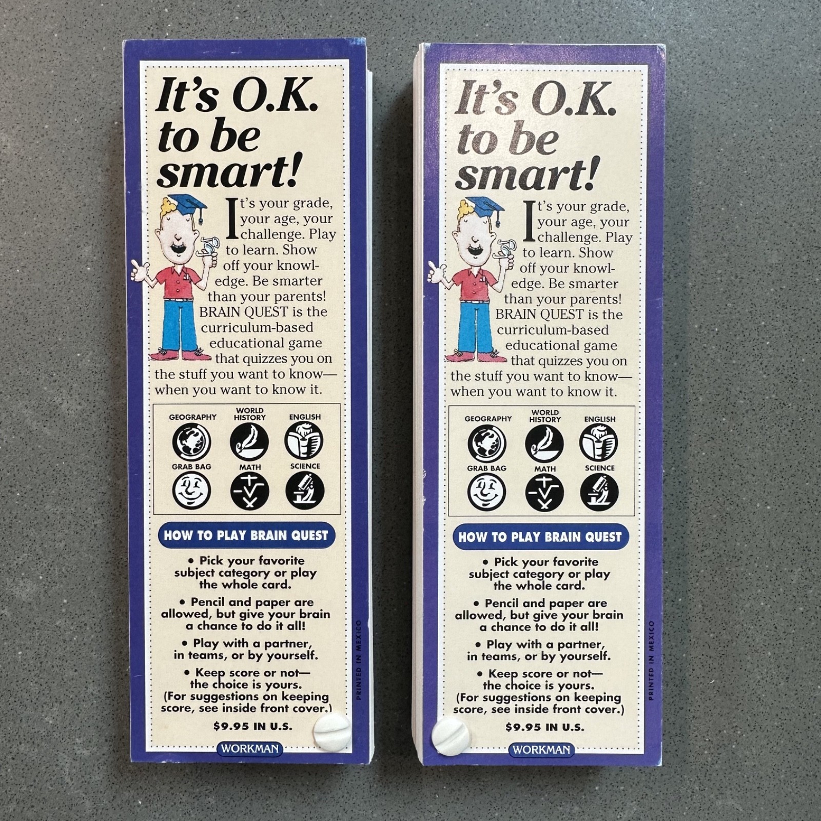 Brain Quest 6th Grade Deck 1 & 2 Lot Ages 11-12 Educational Learning Cards