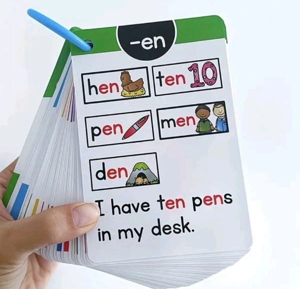 Learn To READ Durable 107 Groups Phonics Flashcards CVC 64 Word Learning Cards