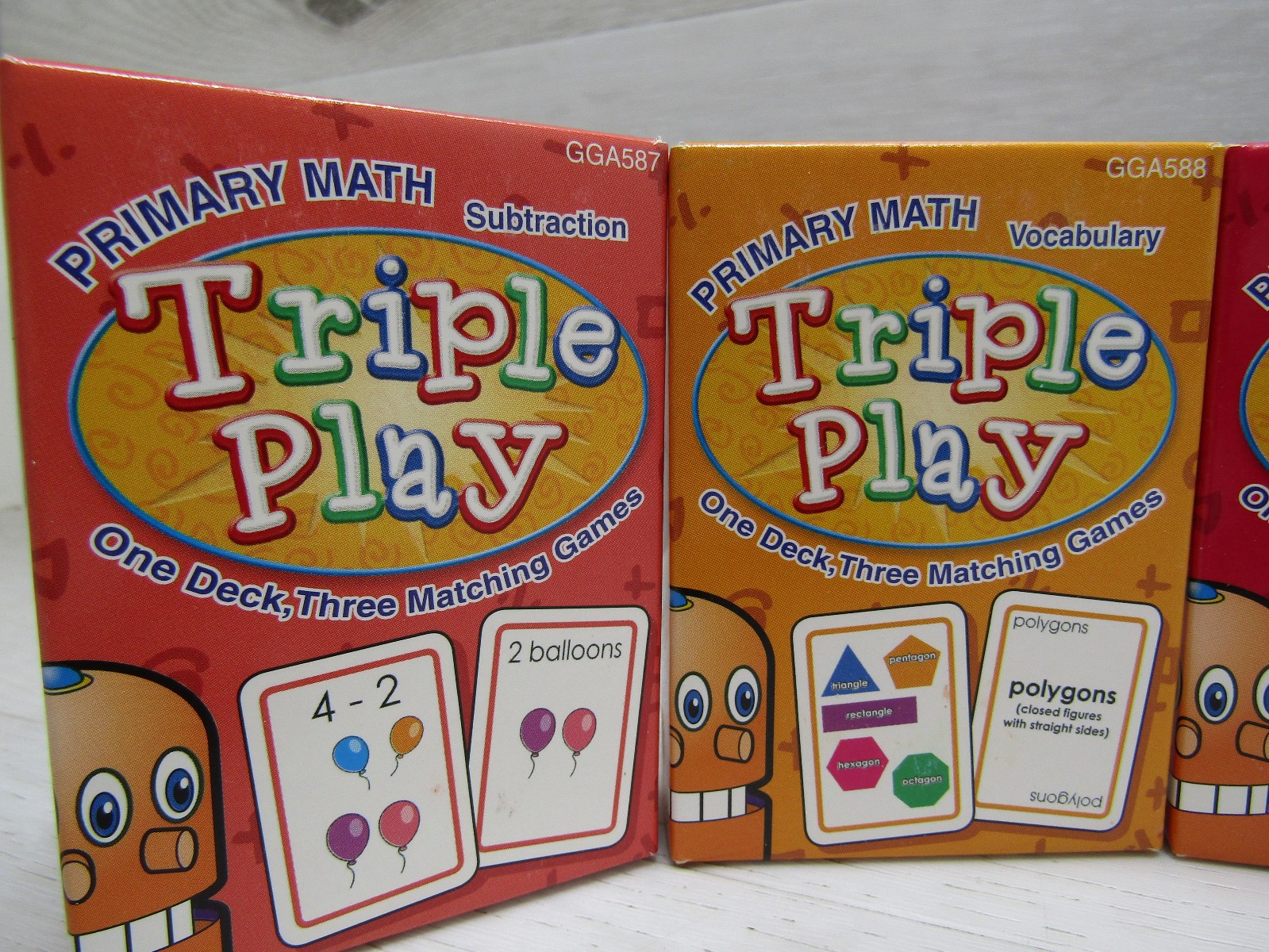 Early Math Skills TRIPLE PLAY Lot of 8: 4)Primary Math & 4)Intermediate Math GGA
