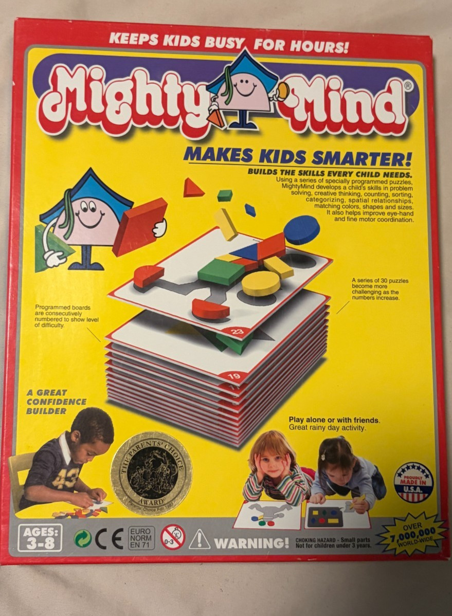 2 Mighty Mind Puzzle Building Skills Game Makes Kids Smarter – 1979 Ed.