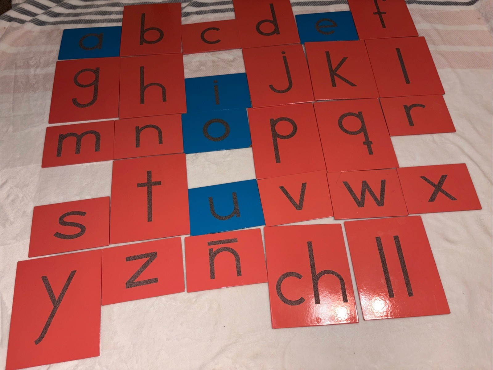 Montessori Sandpaper Letters & Numbers Print Sensorial Tactile Visual Nienhuis