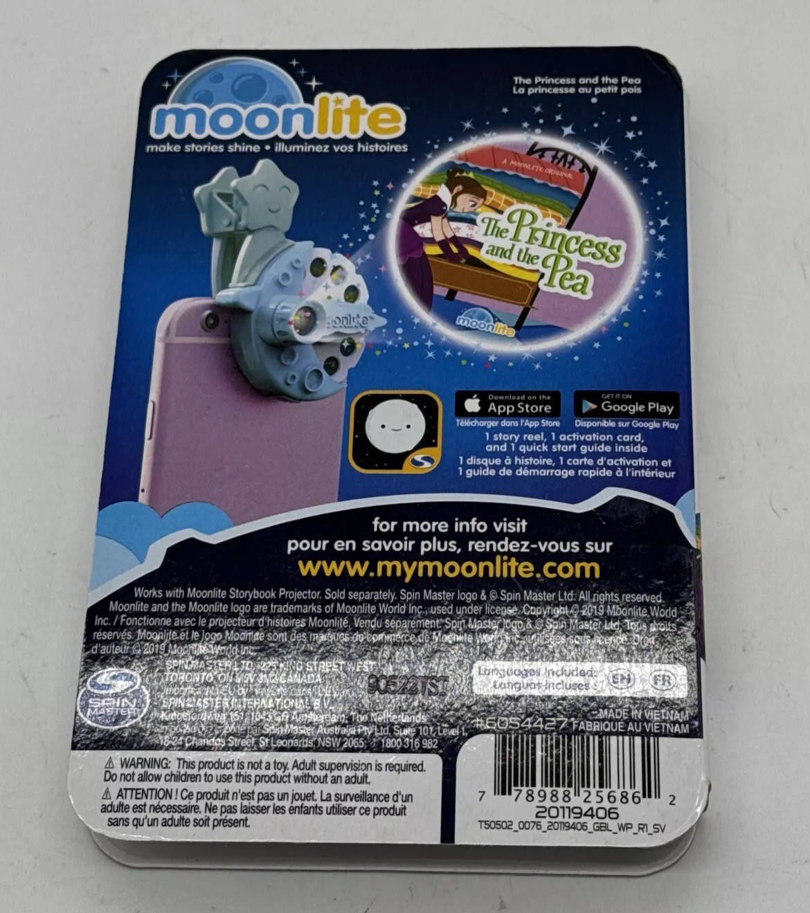 Moonlite Story Reel for Moonlite Projector – The Princess and the Pea – EUC