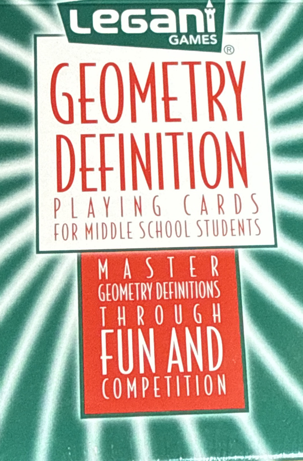 Legani Geometry Definition Playing Cards Master Definitions Middle School NEW