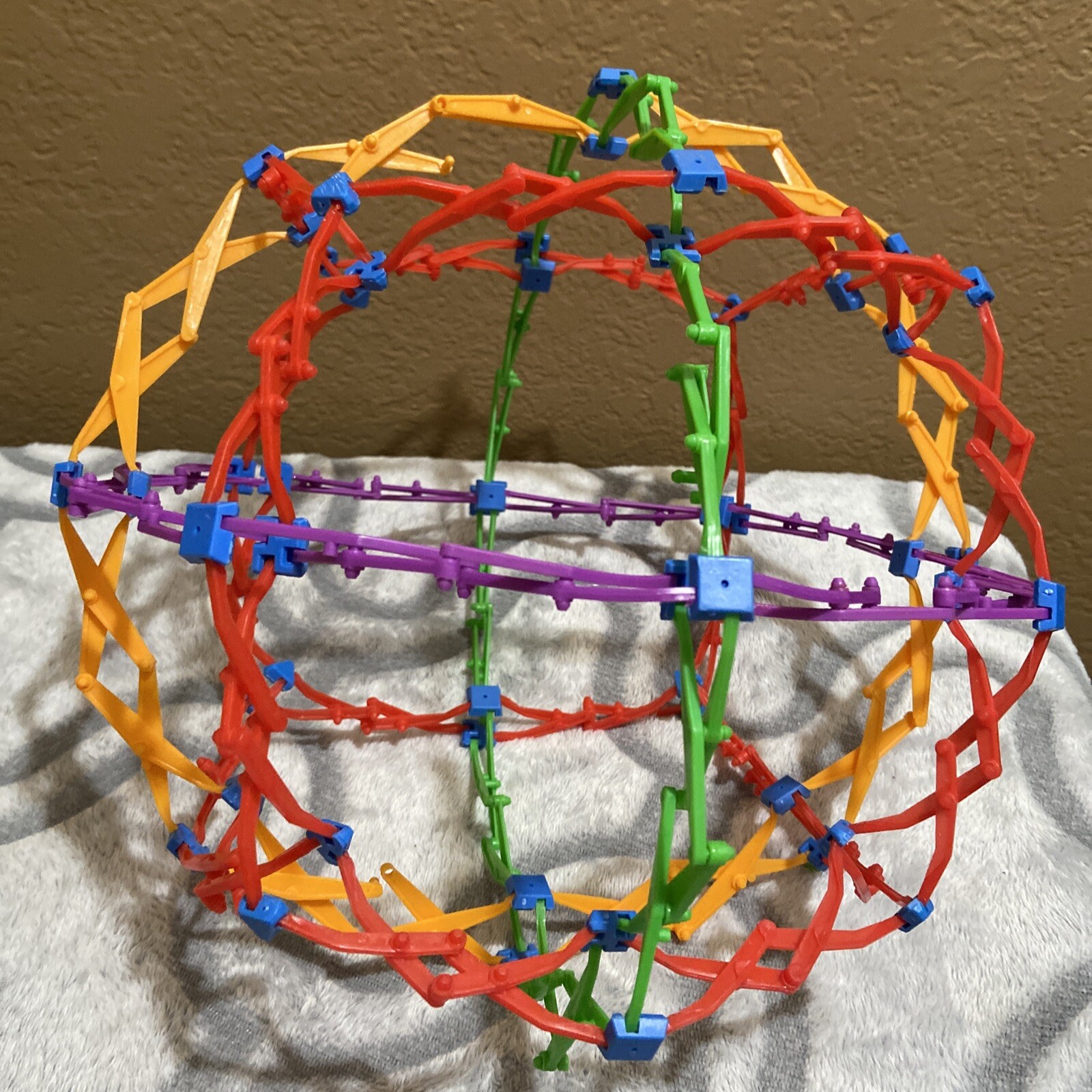 Mini Hoberman Sphere – Rainbow Expanding Toy Ball Multicolor 5-11” Educational