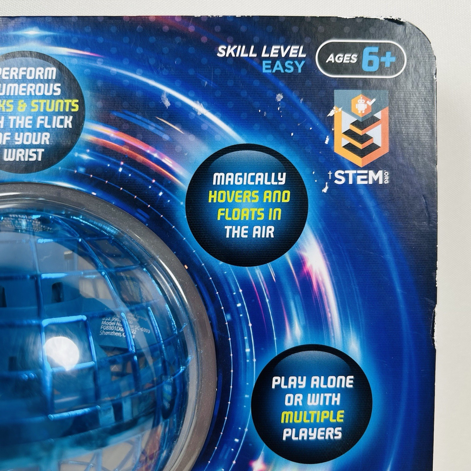 Wonder Sphere Magic Hover Ball Blue STEM Tricks USB LED 6+ – NEW SEALED Tik Tok