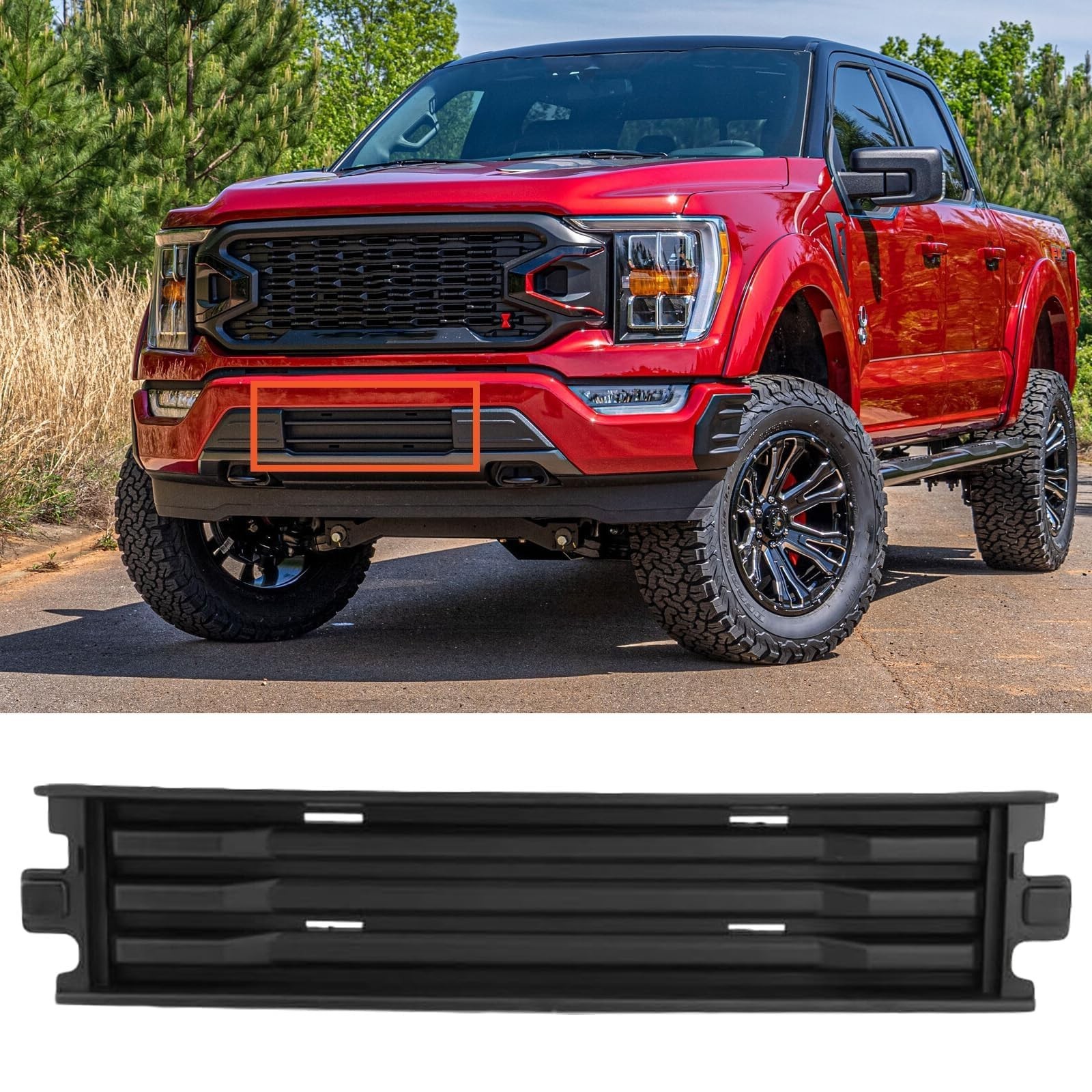 Front Bumper Trim Compatible with Ford F150 2018 2019 2020 xlt Middle Front B…