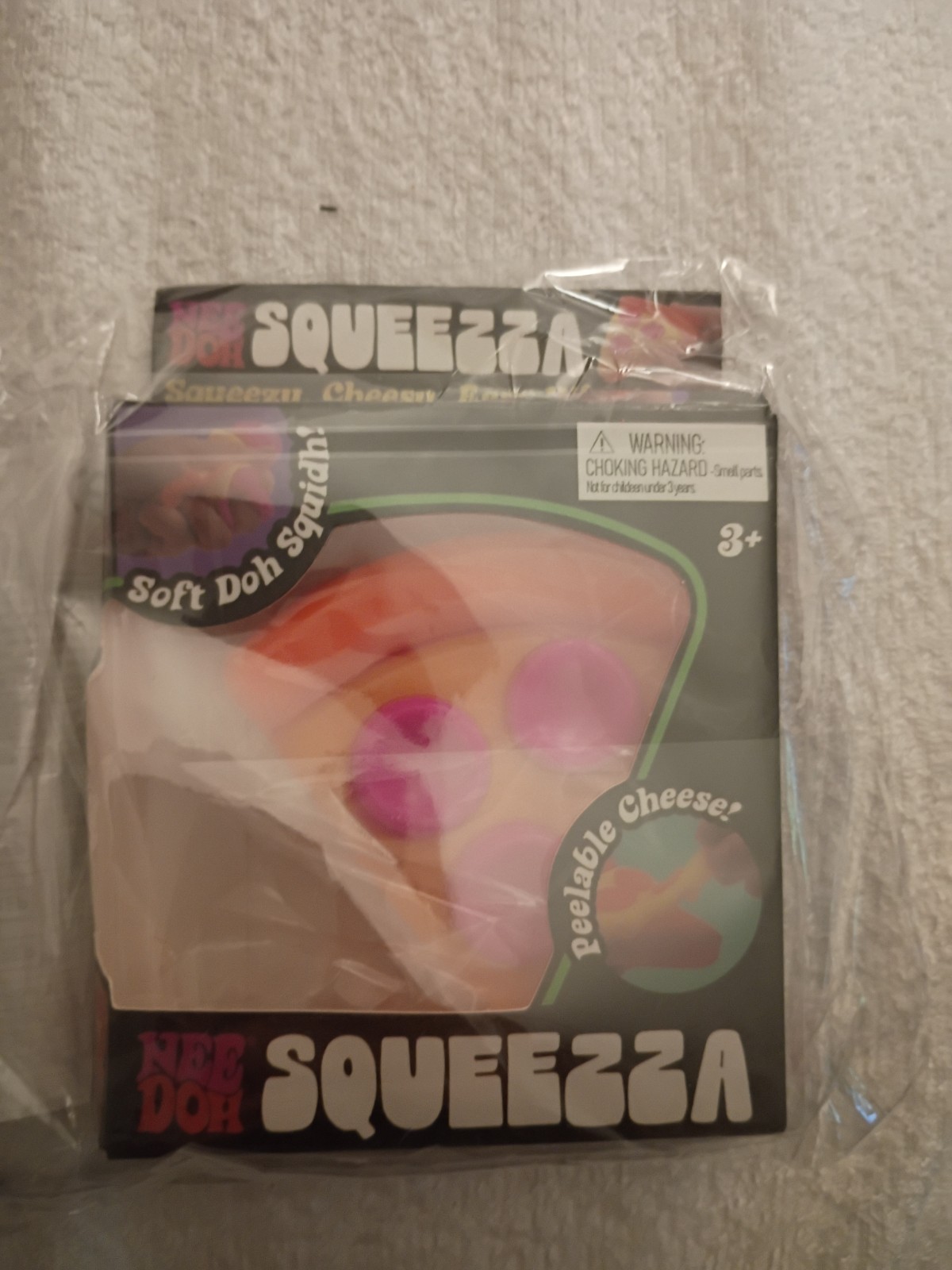 Nee Doh Squeeza Pizza Orange Rare 100% Authentic Schylling 25300NAB