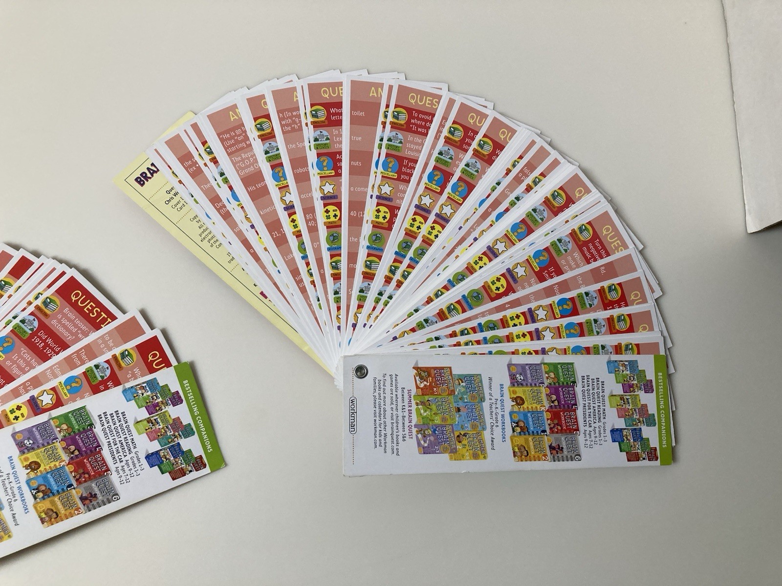 Brain Quest Grade 5 Ages 10-11 Revised 4th Edition Deck 1 & 2 2012 Workman Pub.