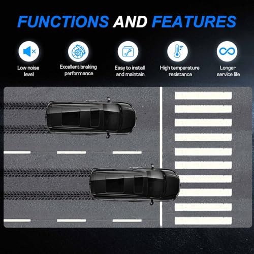 Front Rear Ceramic Disc Brake Pads Set for Toyota Highlander(Exc Hybrid)
