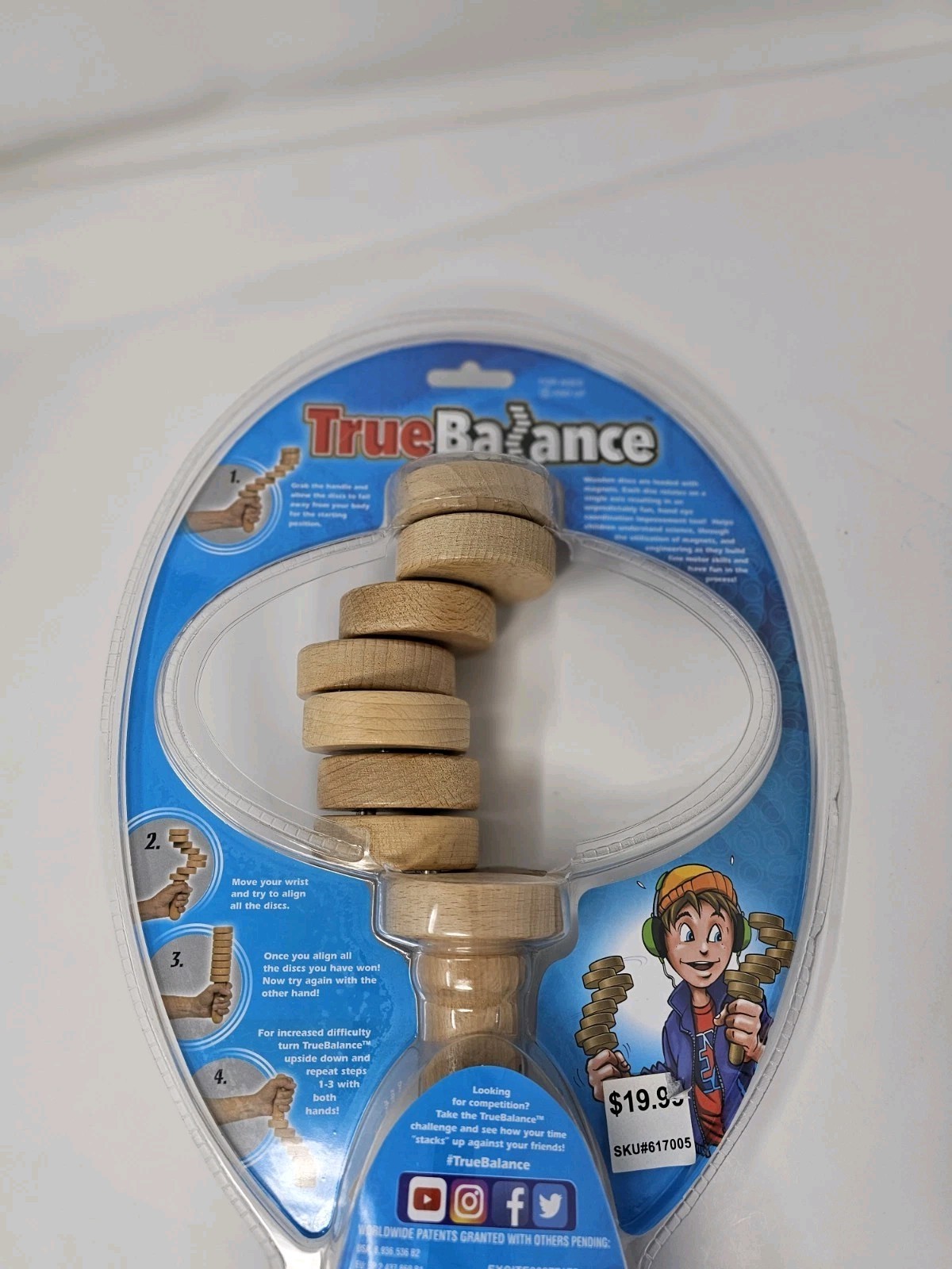 True Balance Handheld Wooden Toy by Excite “STEM” Coordination New/Sealed