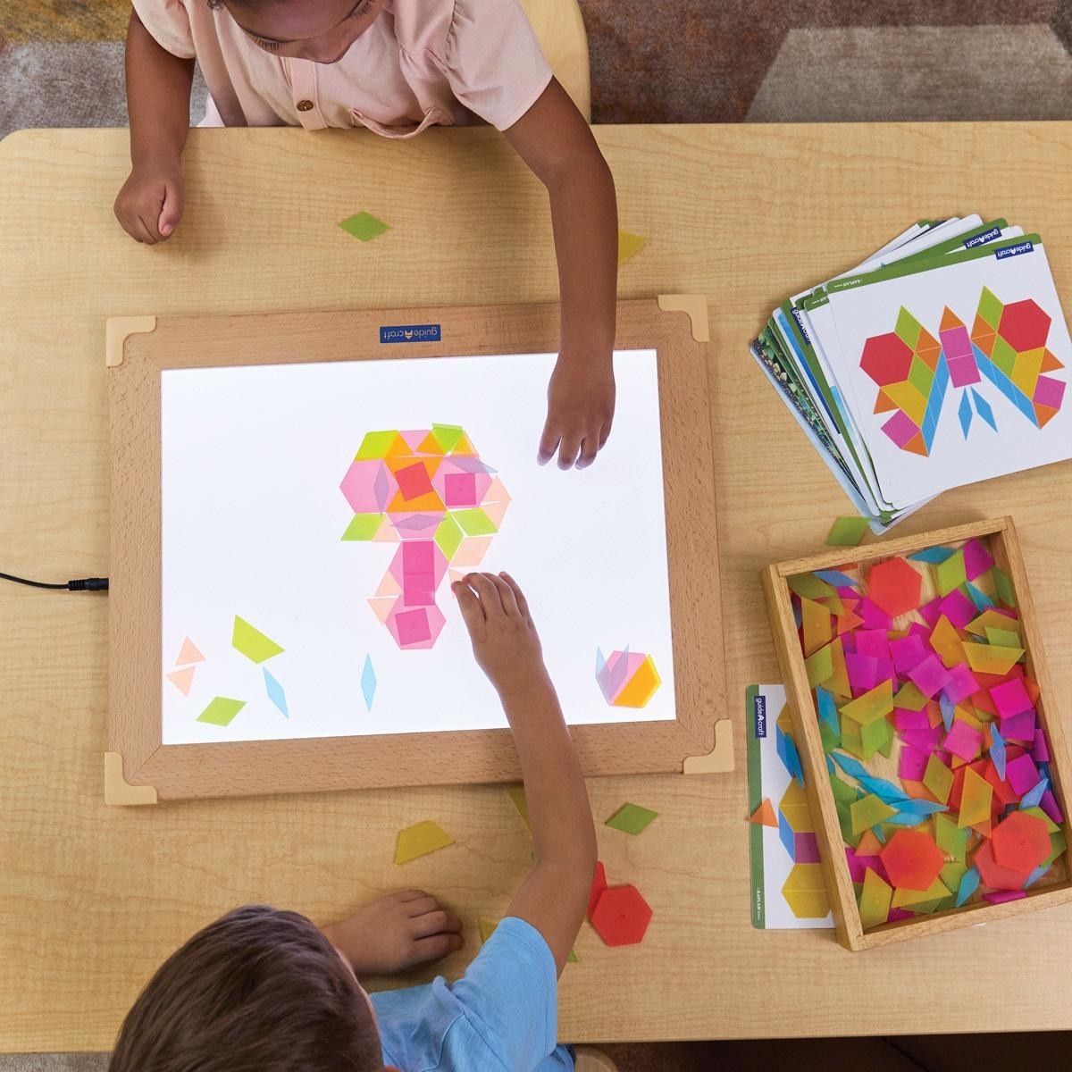 Kaplan Early Learning Translucent Tangram Tiles – 250 Pieces