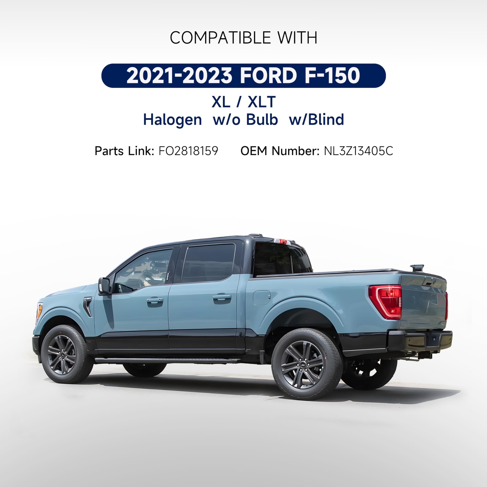 Tail Light Assembly Compatible with Ford F150 XL XLT 2021 2022 2023, F150 Hal…