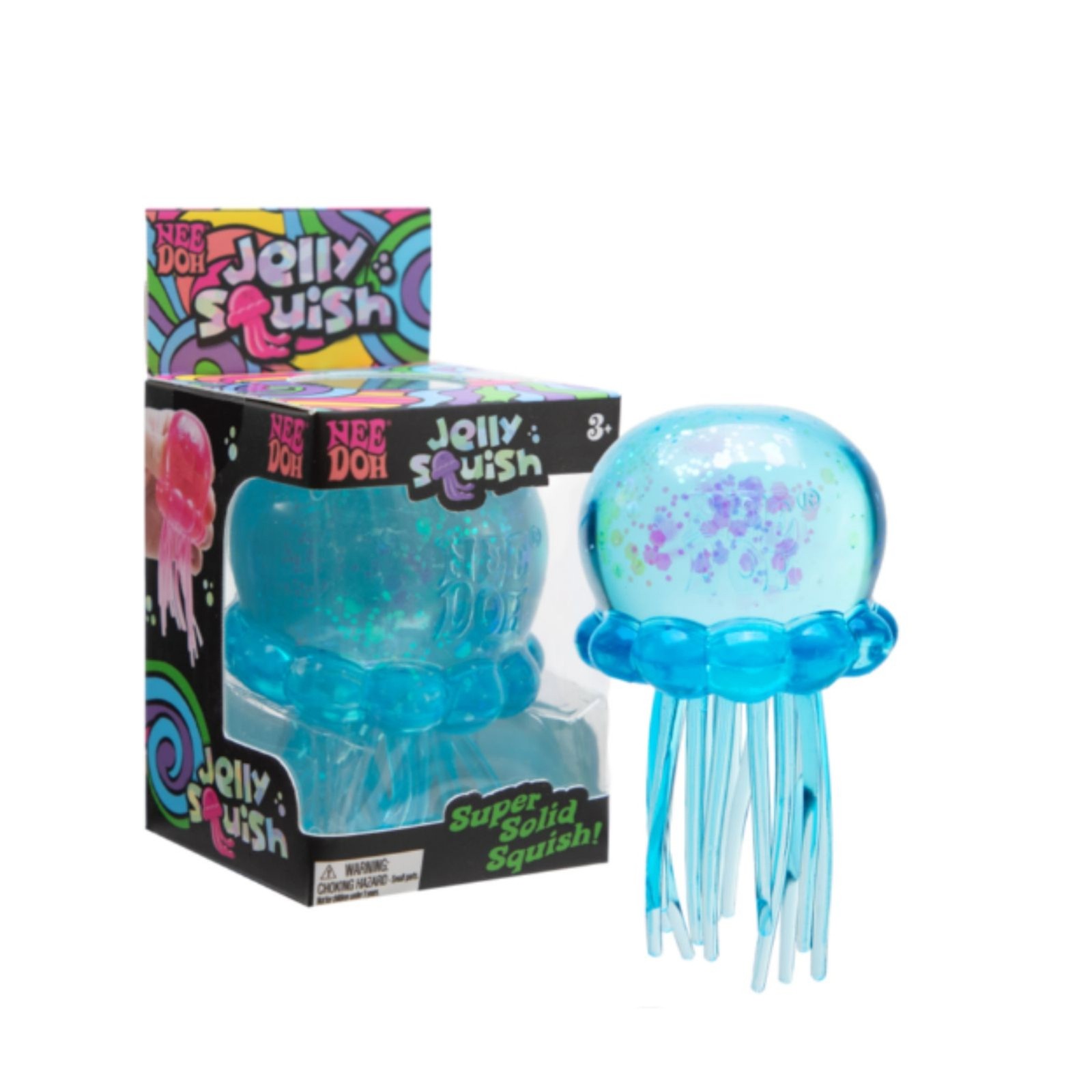 Needoh Jelly Squish Blue Jellyfish Sensory Toy Fidget New Sealed Box Authentic