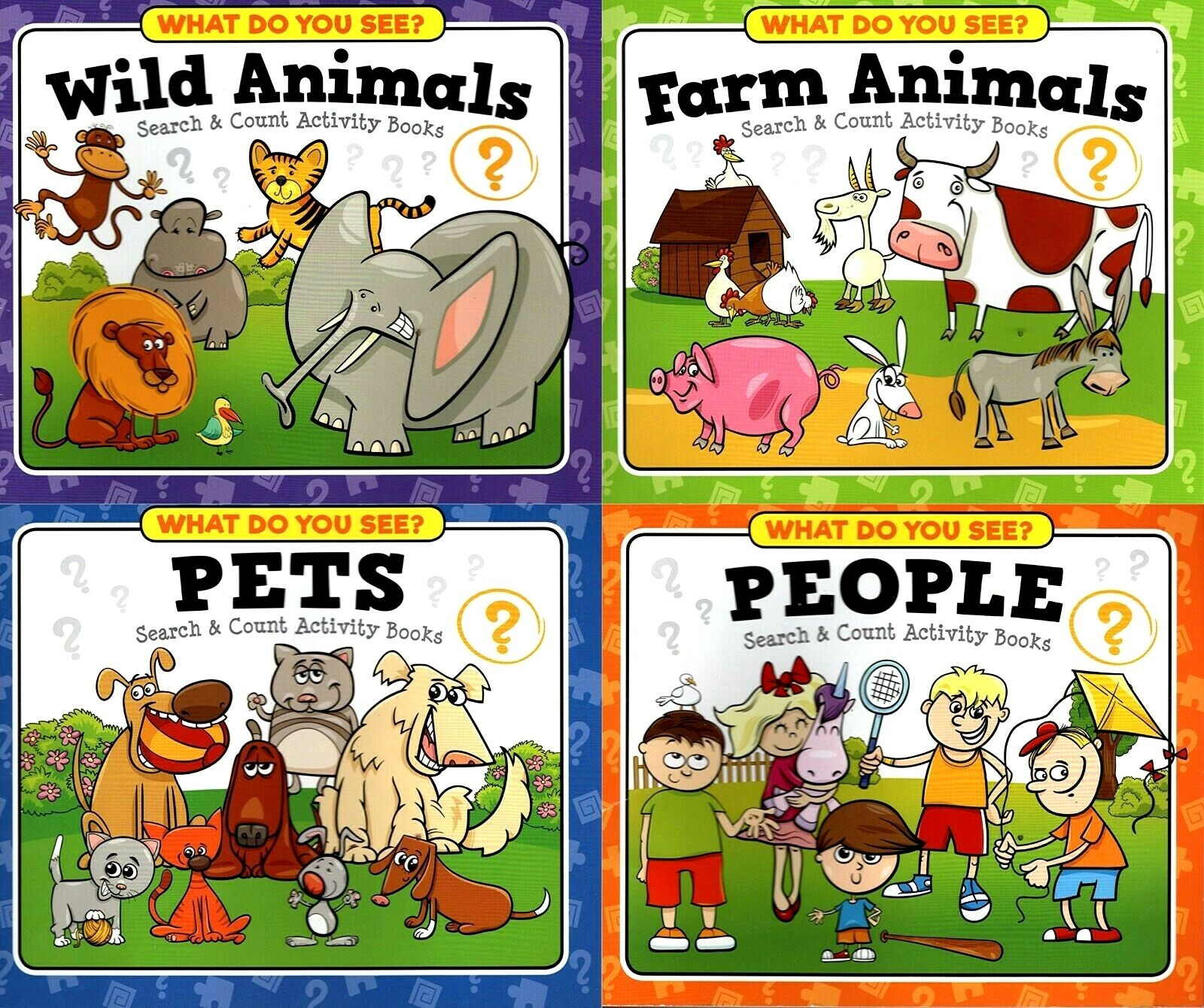What Do You See? Spot the Difference Book Animals, People, Pets – CHOICE 4 NEW!