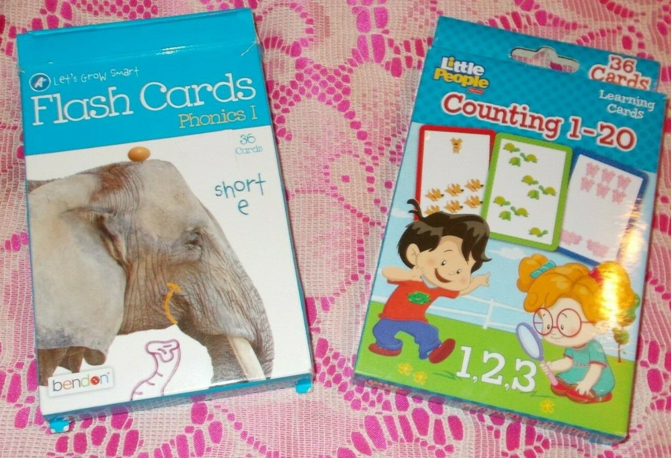 Kids LOTS of 2 Flash Cards Playing Cards Games Memory Match Slap Jack Hearts UNO