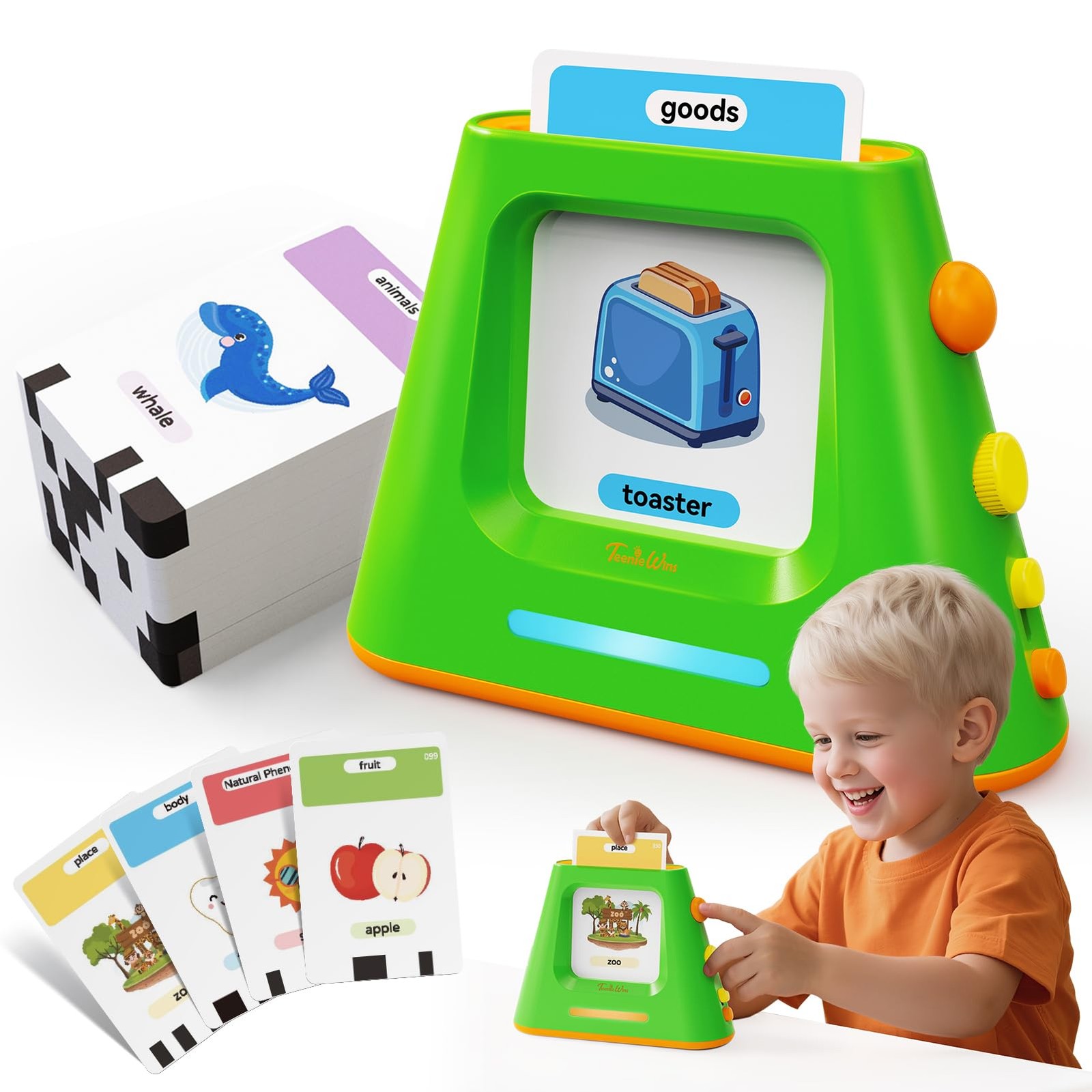 Talking Flash Cards for Toddlers: Self-standing & Dual-Speed Learning Toys wi…