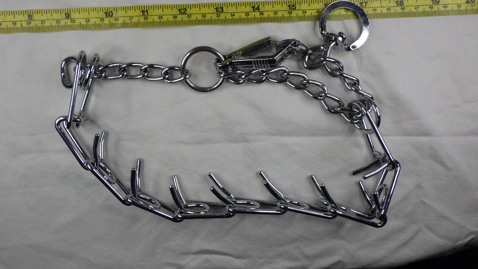 Double Adjustable Prong Dog Choke Chain Training Collar with Quick Release Clamp