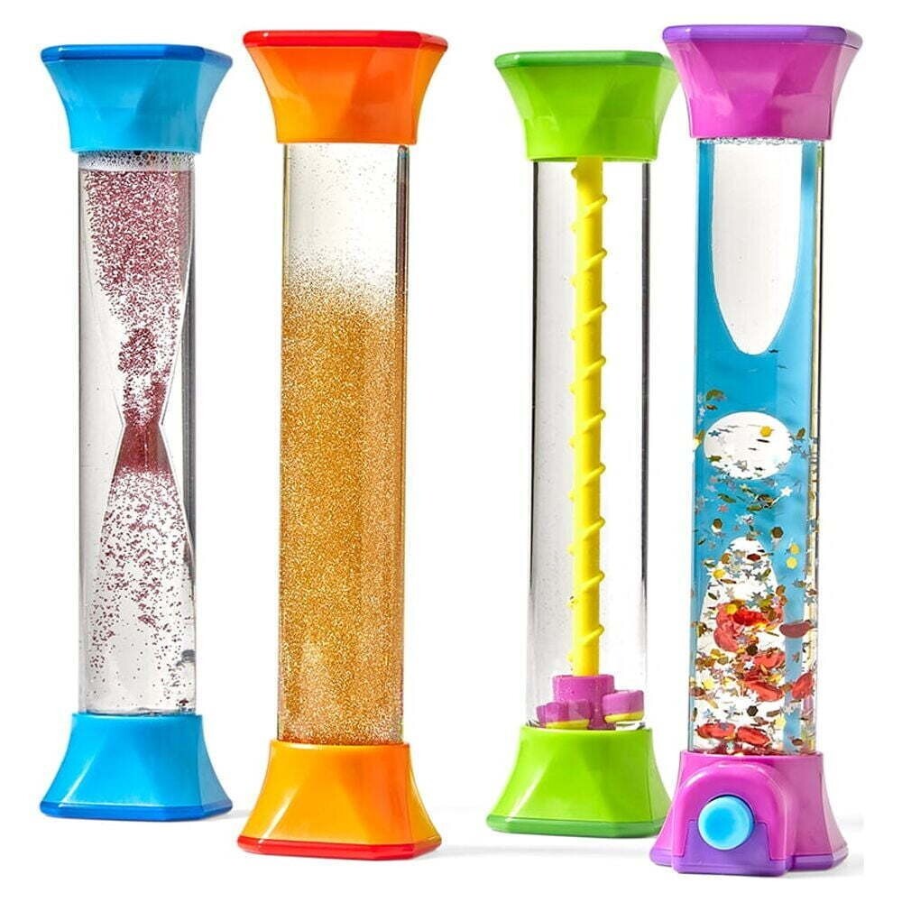 Sensory Fidget Tubes (Set of 4) Calming Corner Items Kids Fidget Toys New