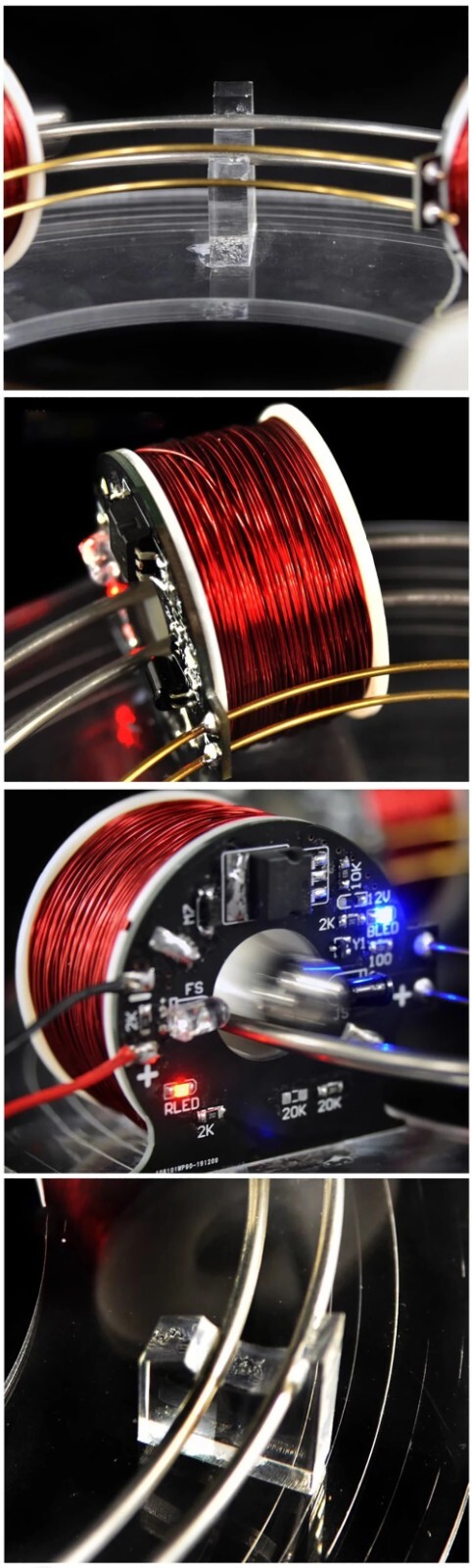 DIY Electromagnetic Cyclotron Six Coils Circular Accelerator Teaching Aids Model