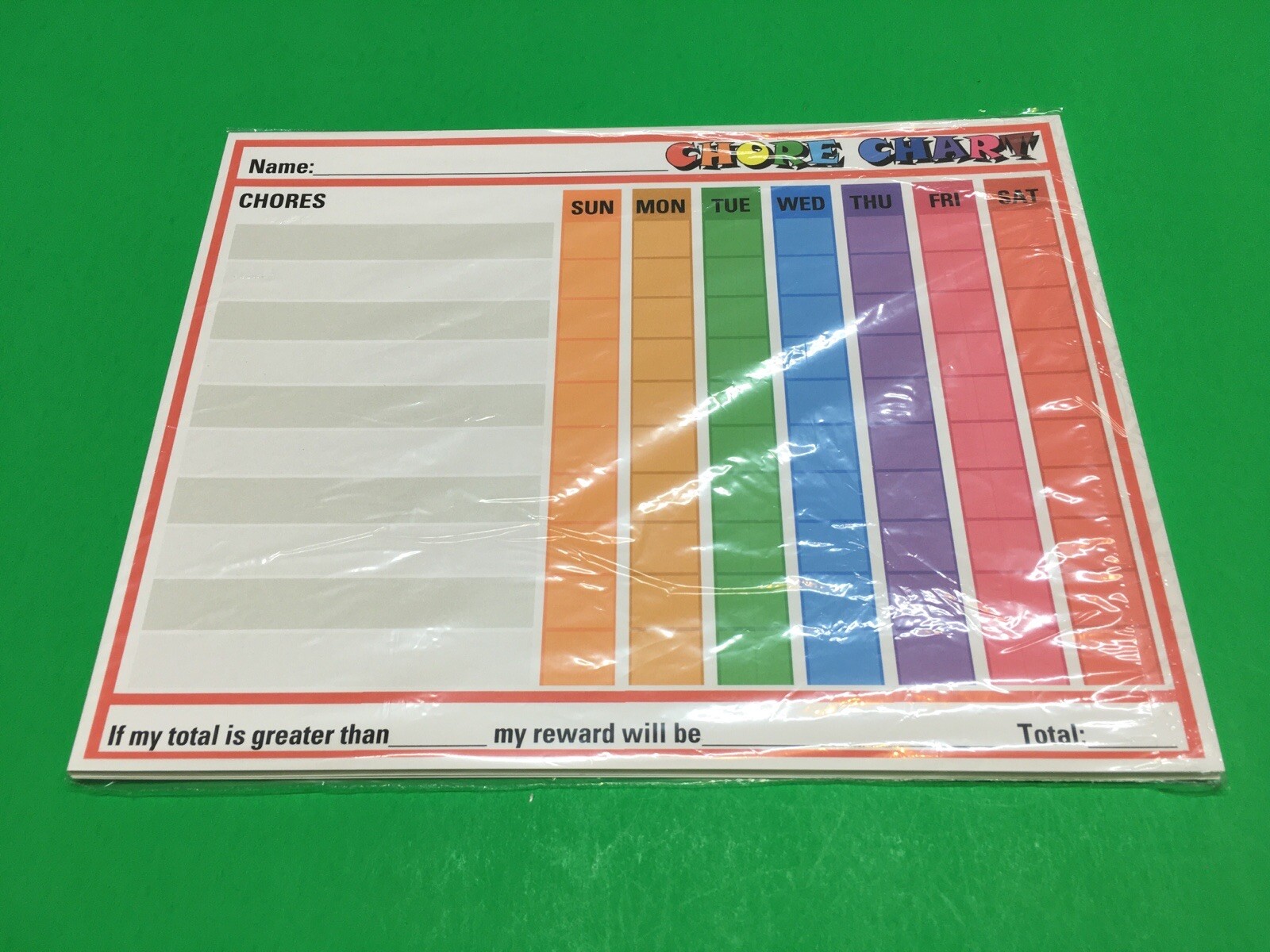 10 Pack – Dry Erase Chore Chart for Kids, Reward Chart , 11×8.5″