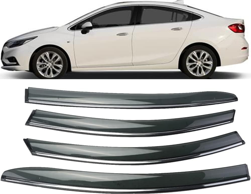 Rain Guards Suitable for 2017-2020 Chevrolet Cruze, Window Visor, Dark Smoke …