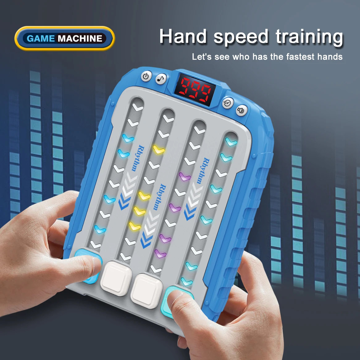 Rhythm Game Machine – Handheld Electronic Music Speed Push Toy for Kids Adults
