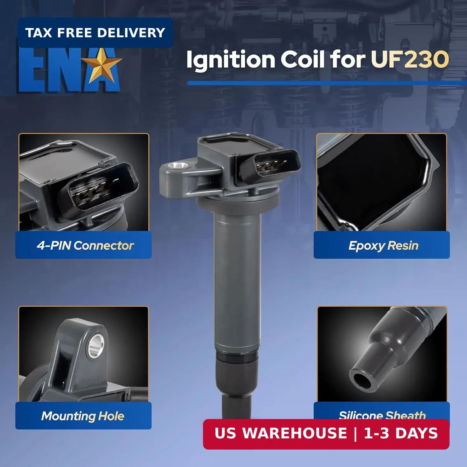 ENA 8 Ignition Coil for V8 4.7 4.3 Compatible with Toyota Tundra Sequoia Land…