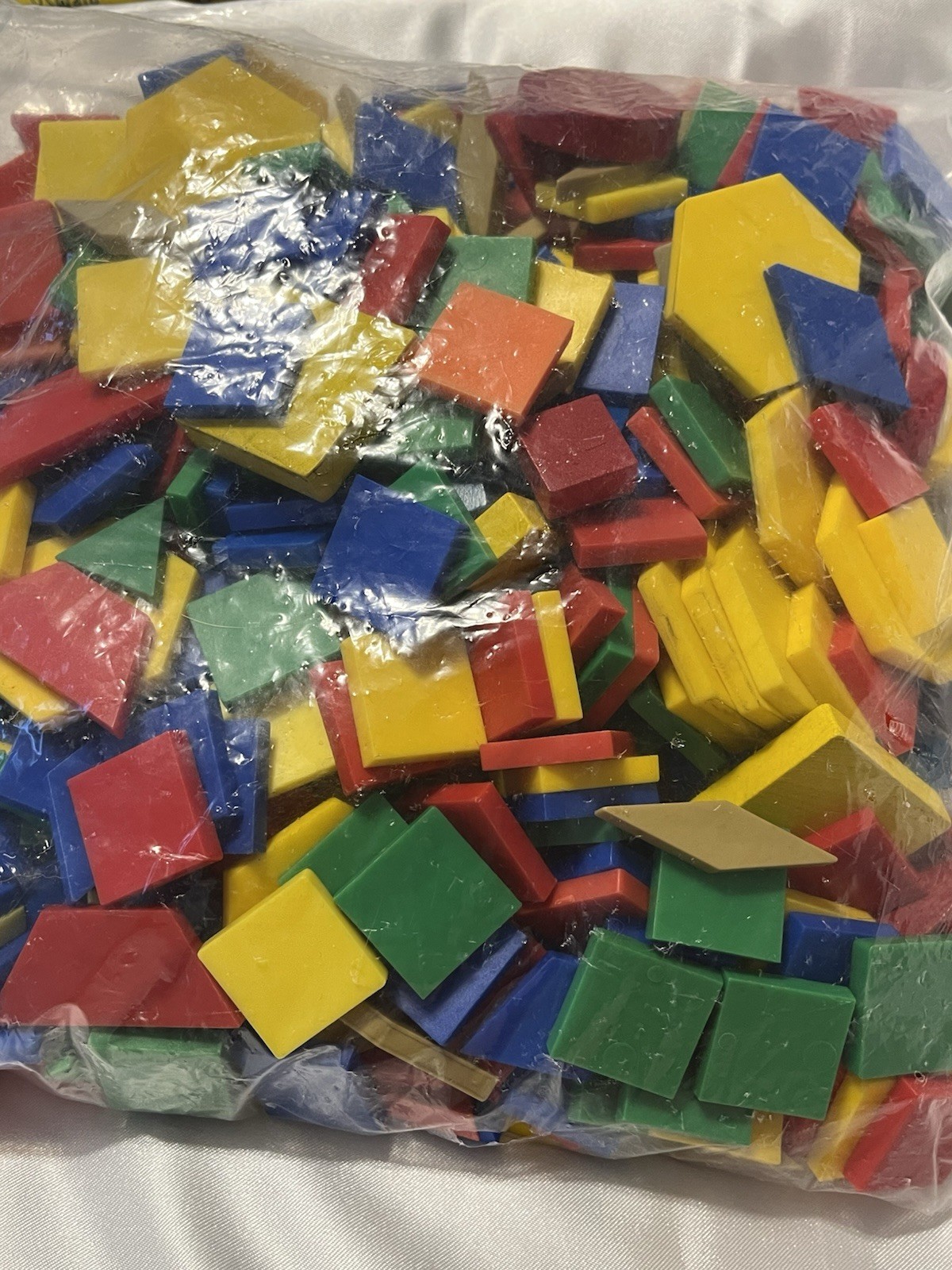 Learning Resources Plastic Pattern Blocks Set Marvelous Mosaics Bag Of Tiles B