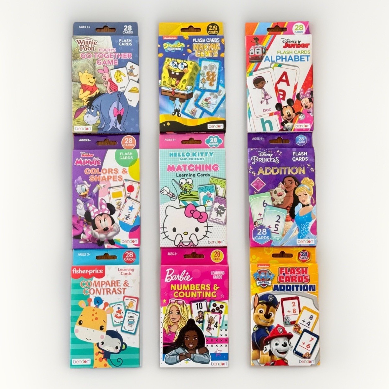 Educational Flash Cards Kids Toddler Learning ABC Sight Words Math Pick Set NEW